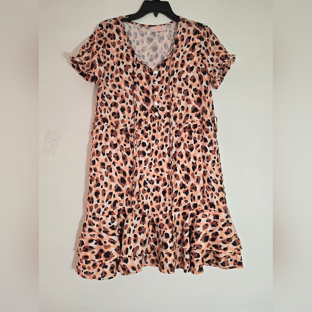 C+D+M Collection Cheetah Print Dress size Small